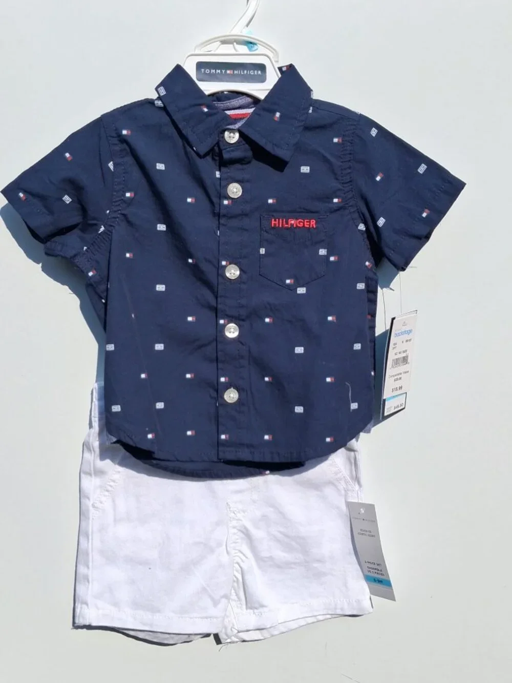 Tommy Hilfiger boys 2pc Shirt Short Set Short Set